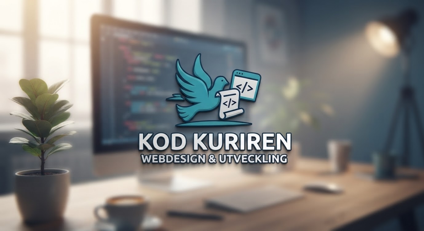 Kod kurirens logga på en kontorsvägg